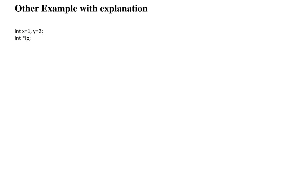 other example with explanation