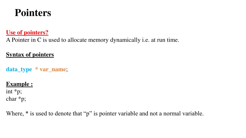 pointers 2