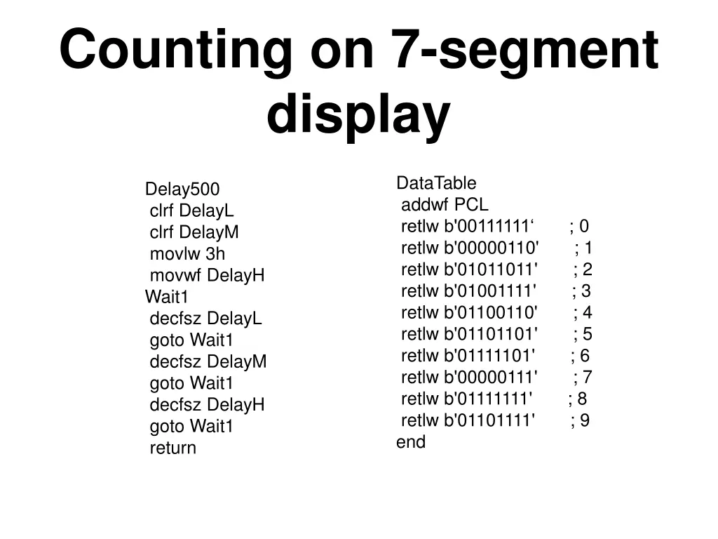 counting on 7 segment display 4