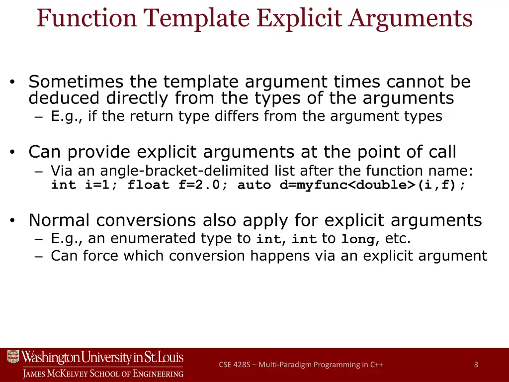 function template explicit arguments