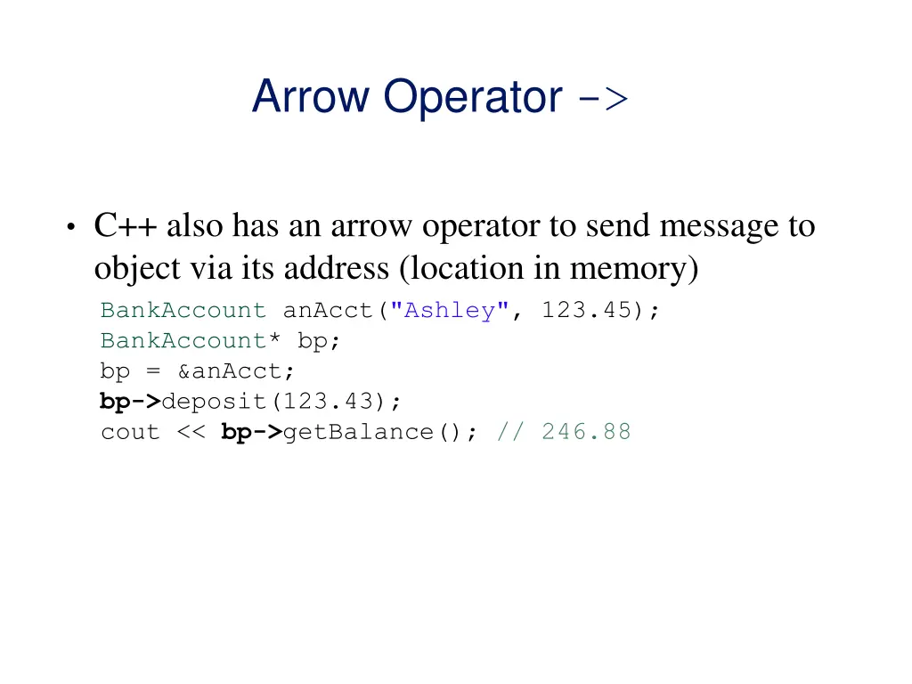 arrow operator