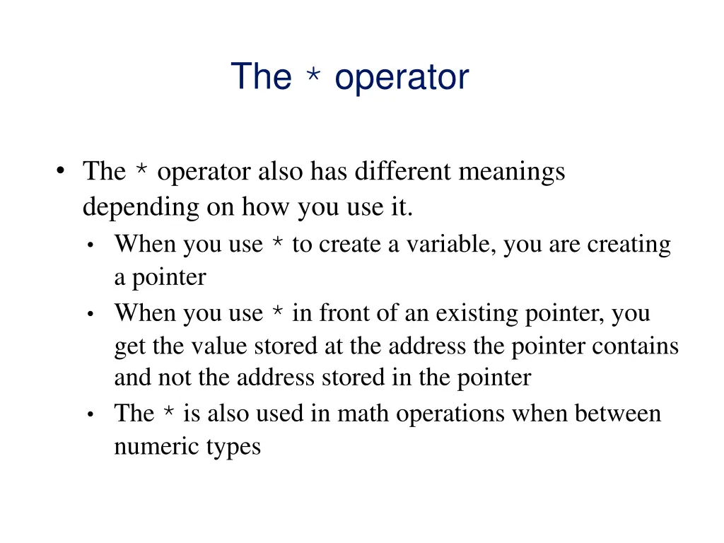 the operator 1