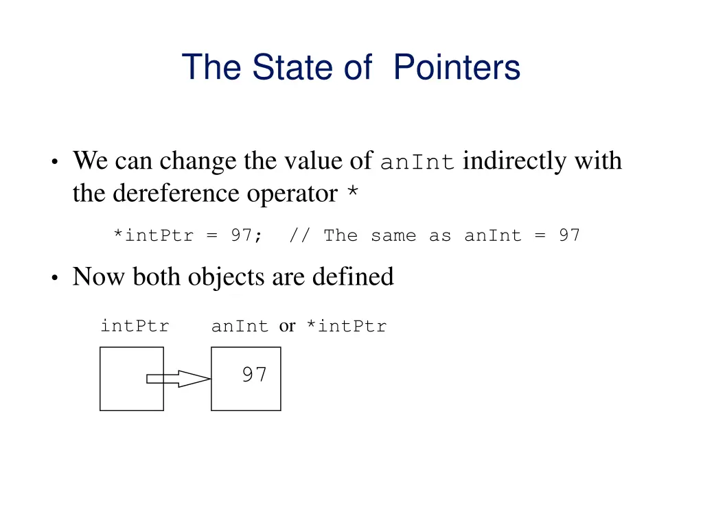 the state of pointers 1