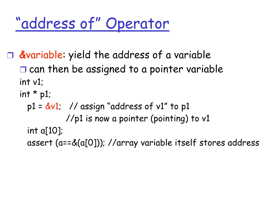 address of operator