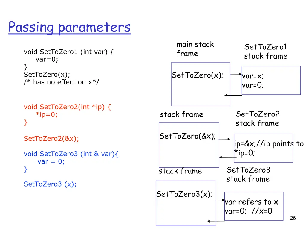 passing parameters