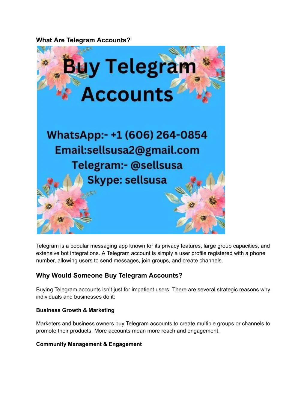 what are telegram accounts