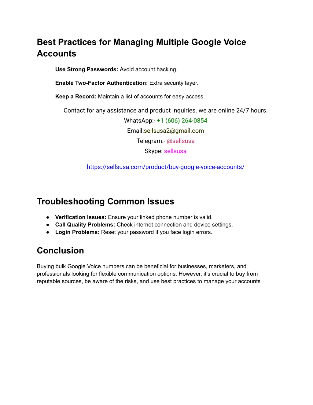 best practices for managing multiple google voice