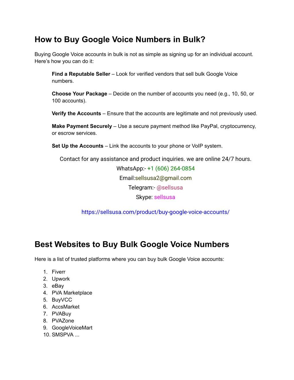 how to buy google voice numbers in bulk