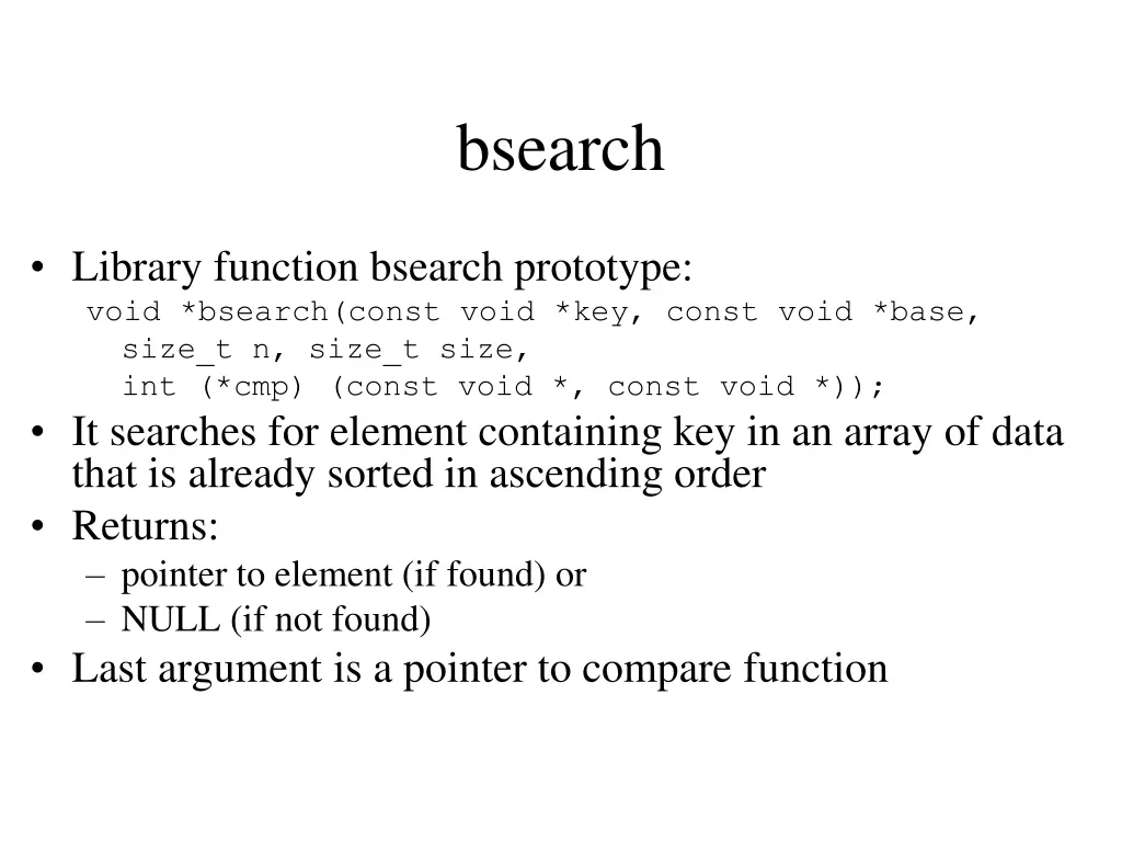 bsearch