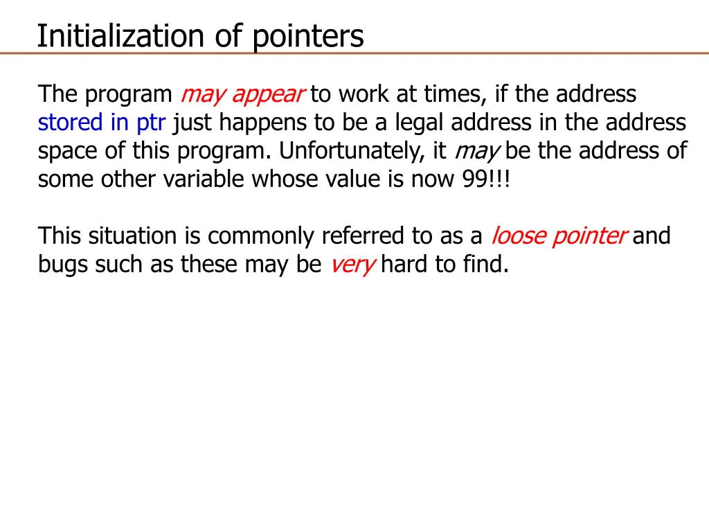 initialization of pointers 2