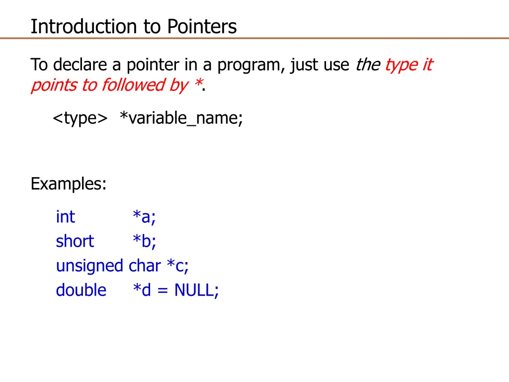 introduction to pointers 1