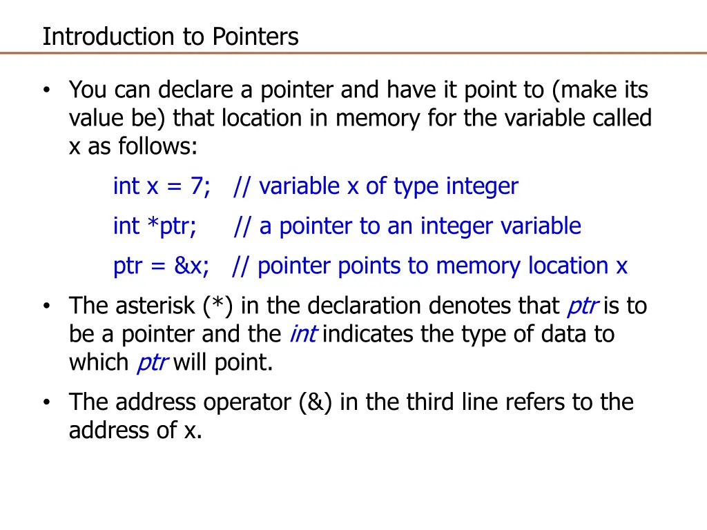 introduction to pointers 3