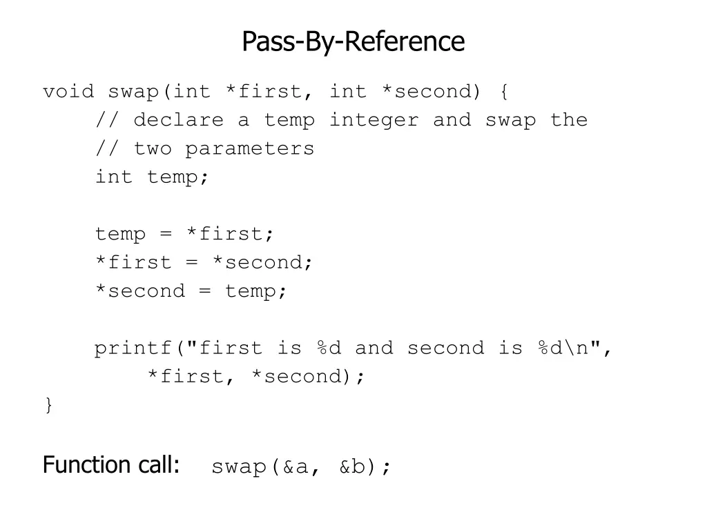 pass by reference