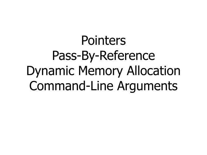 pointers