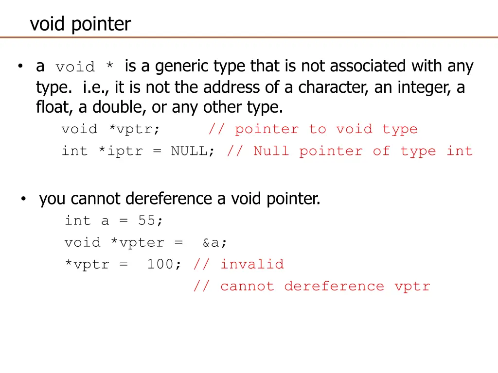 void pointer