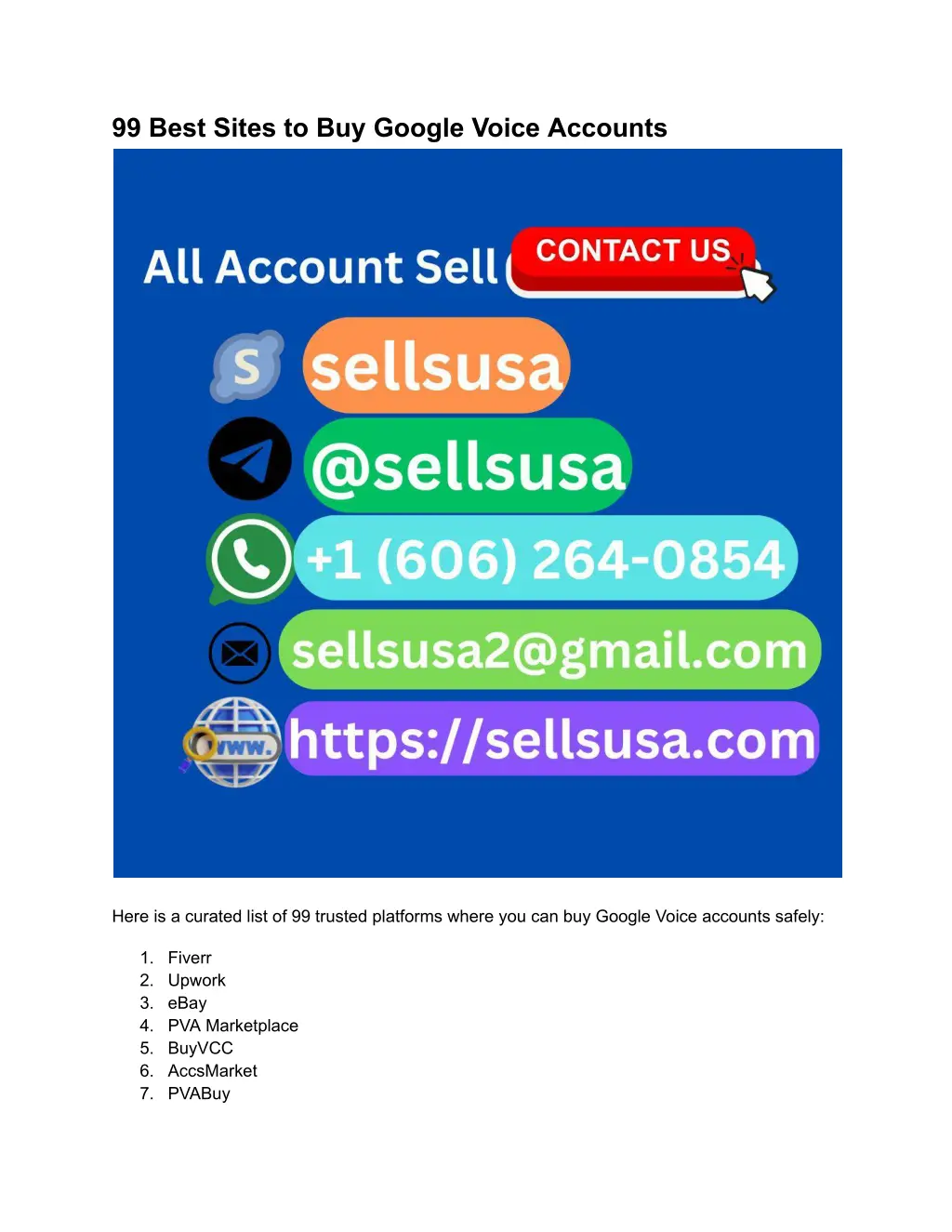99 best sites to buy google voice accounts