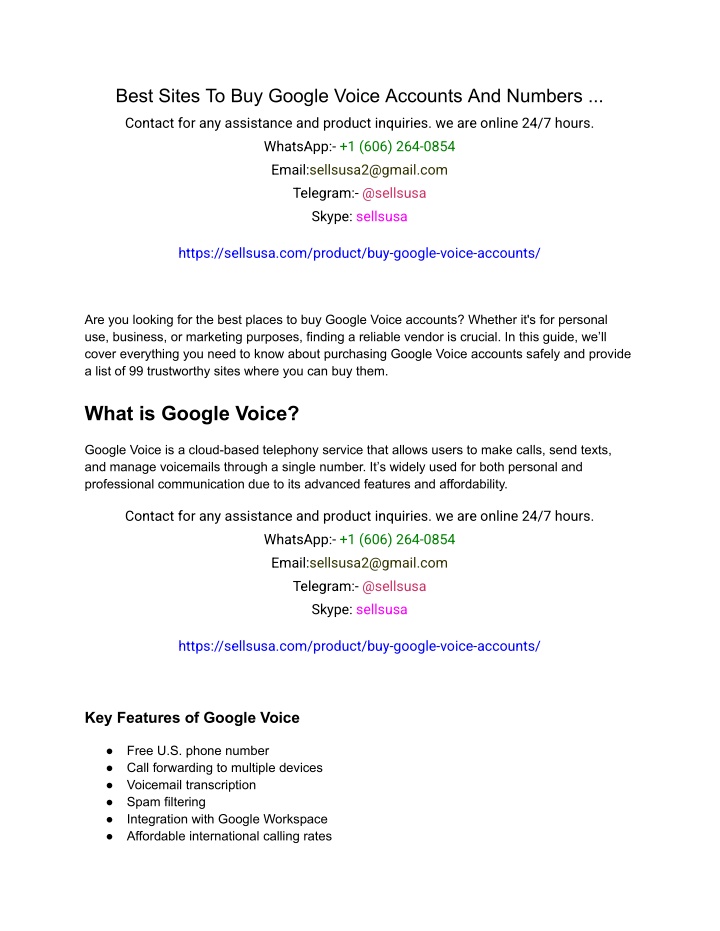 best sites to buy google voice accounts