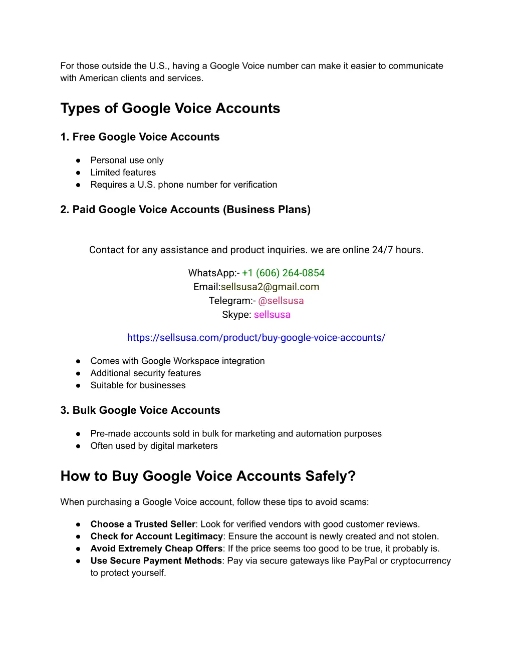 for those outside the u s having a google voice