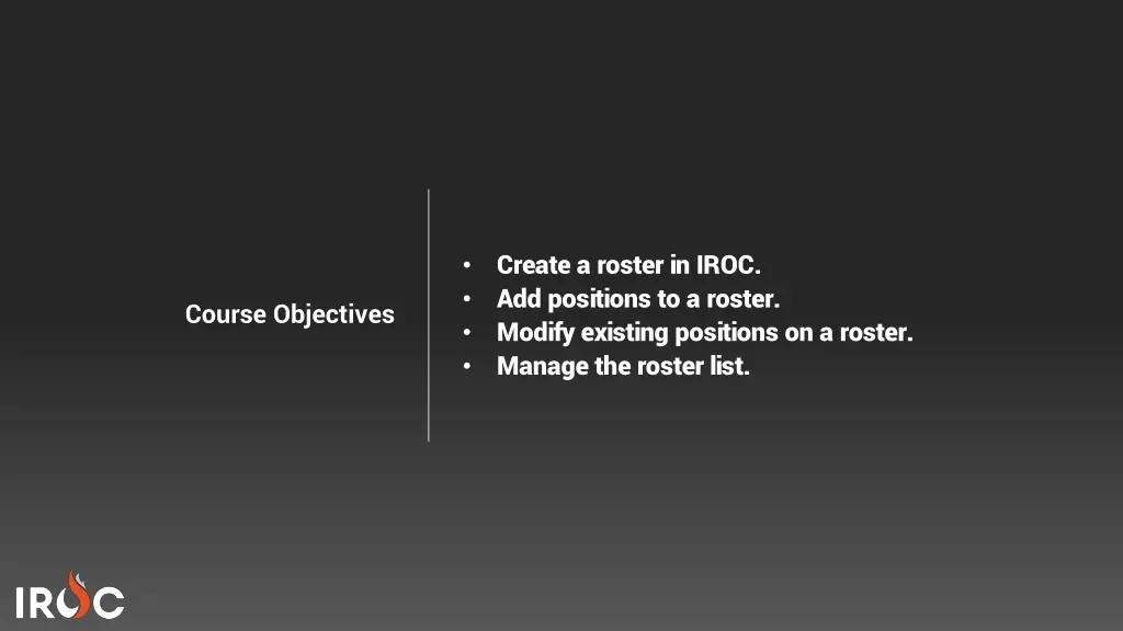 create a roster in iroc add positions to a roster