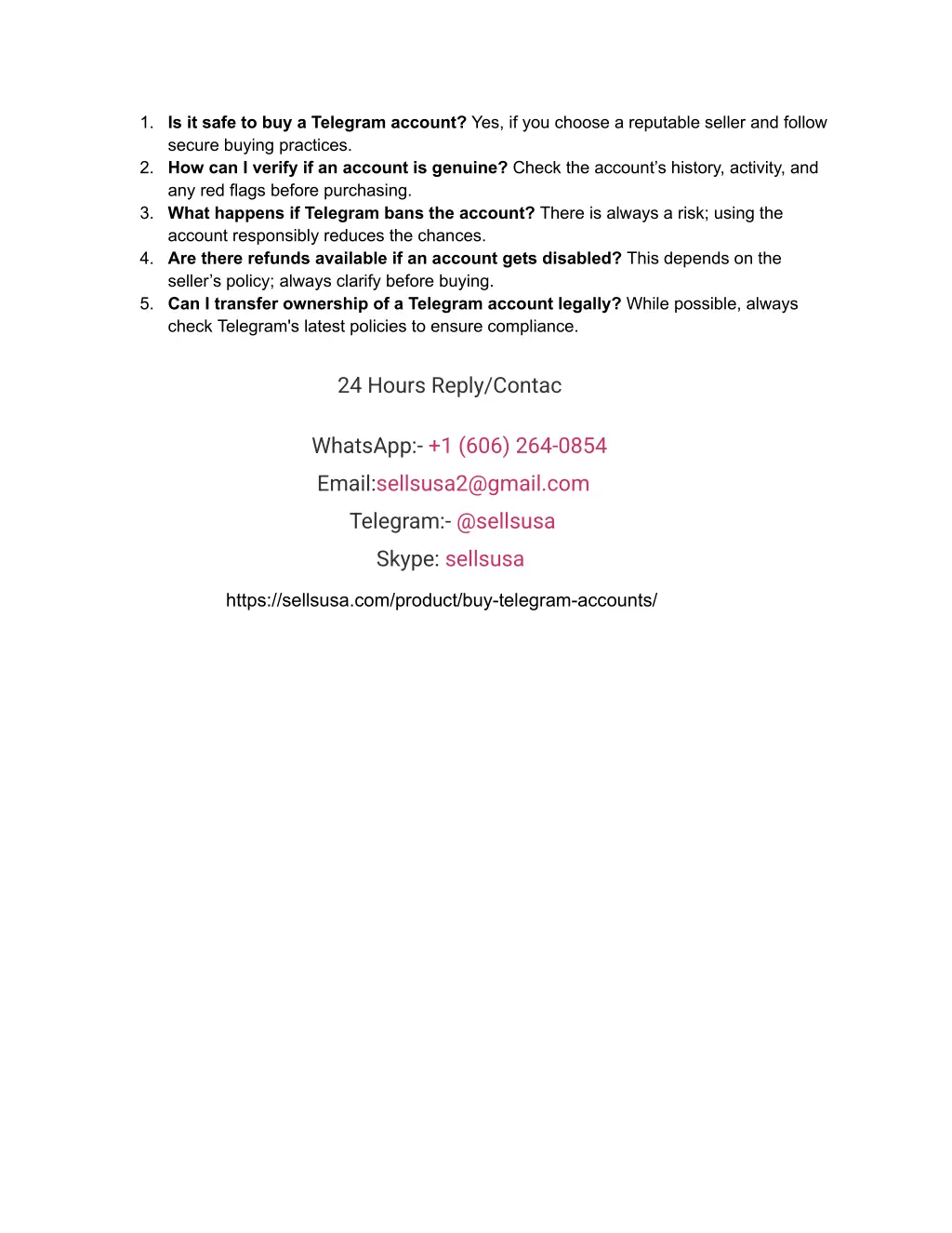 1 is it safe to buy a telegram account
