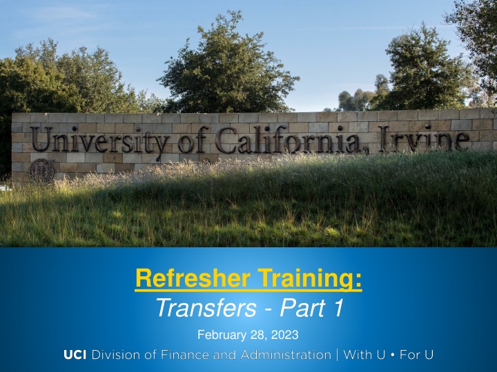 refresher training transfers part 1 february