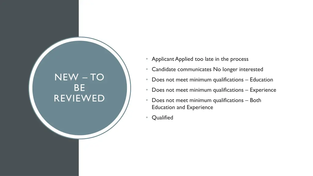 applicant applied too late in the process