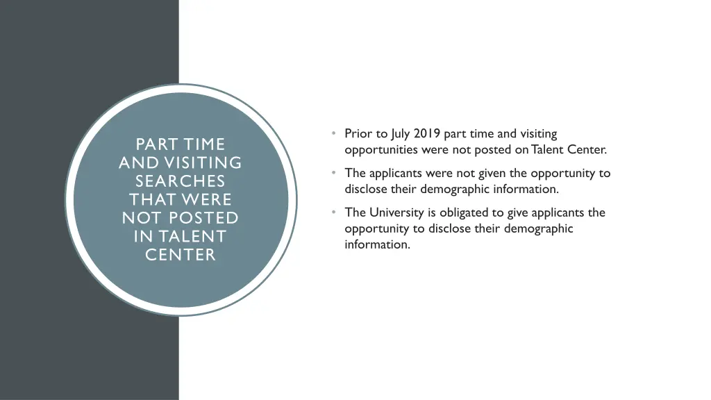prior to july 2019 part time and visiting