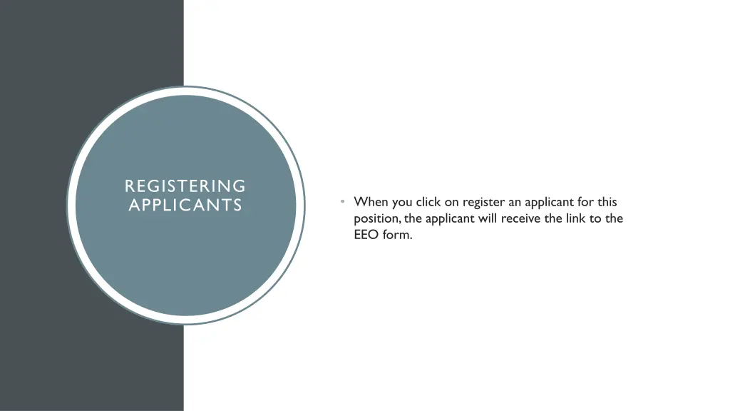 registering applicants