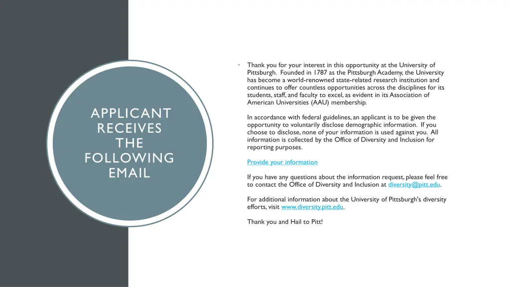 thank you for your interest in this opportunity