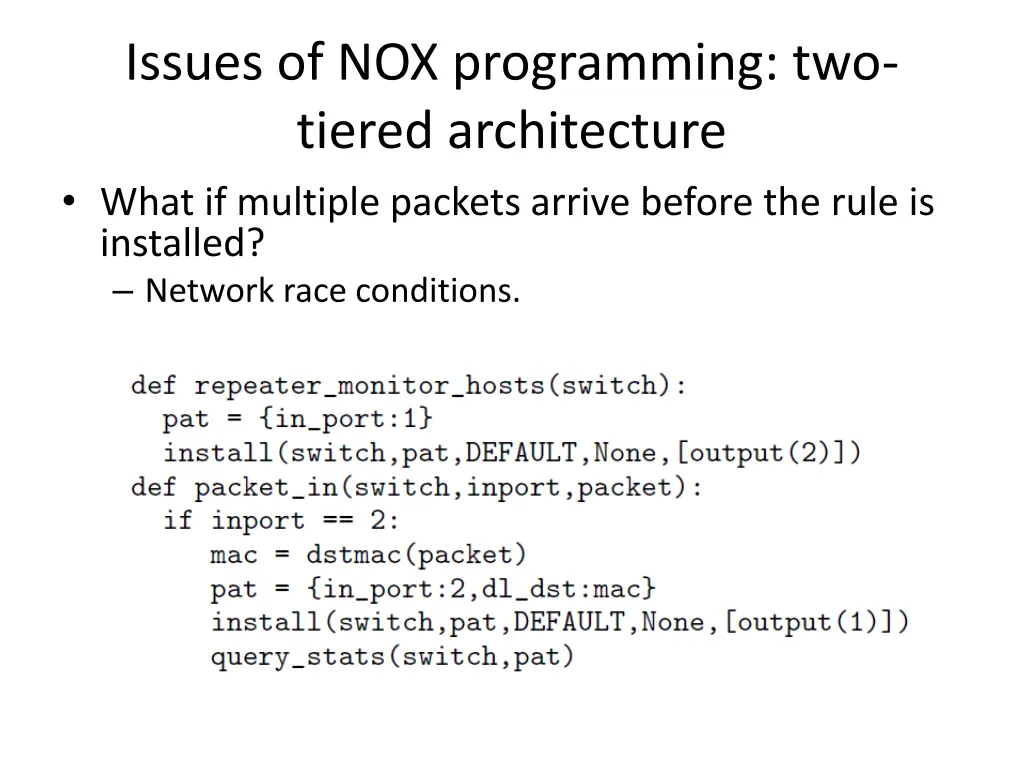 issues of nox programming two tiered architecture 1