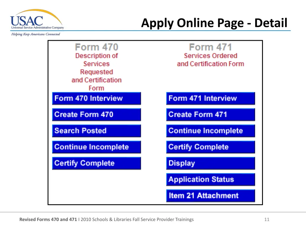 apply online page detail