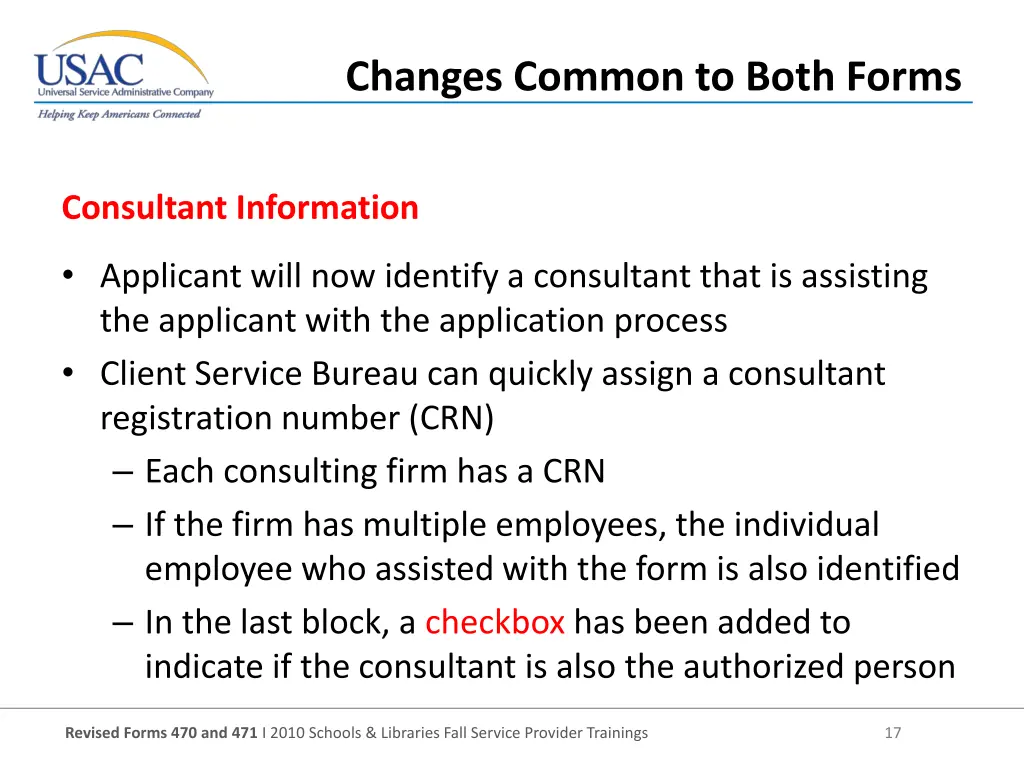 changes common to both forms 2