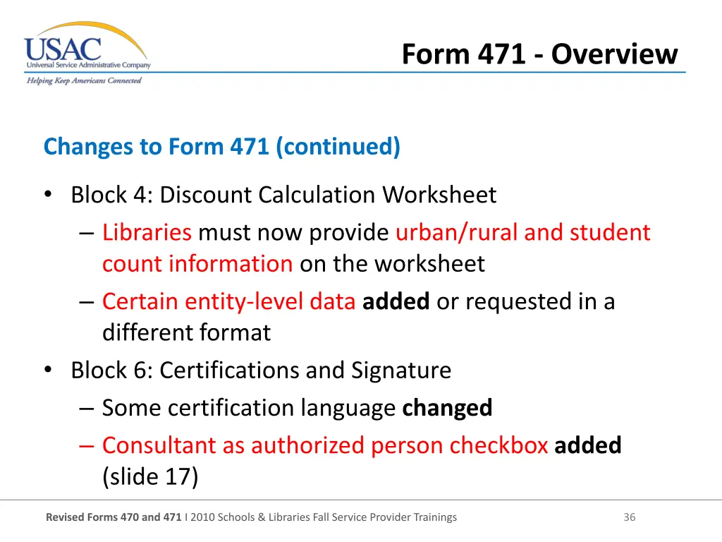 form 471 overview 1