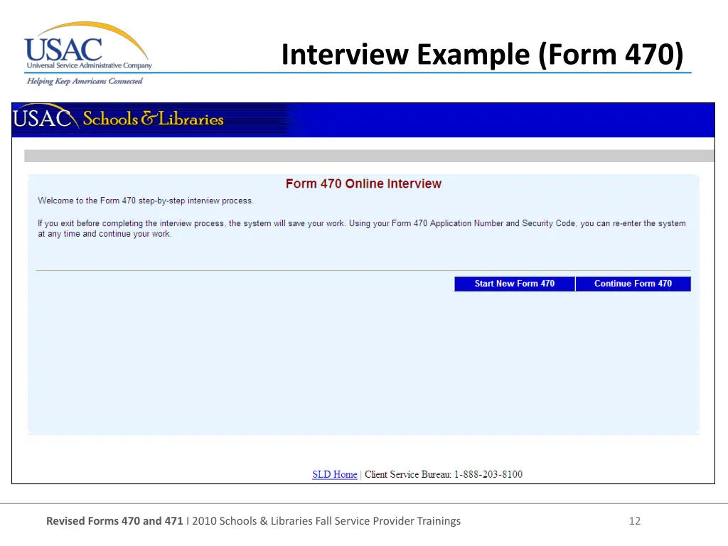 interview example form 470