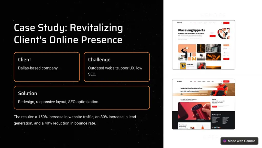 case study revitalizing client s online presence