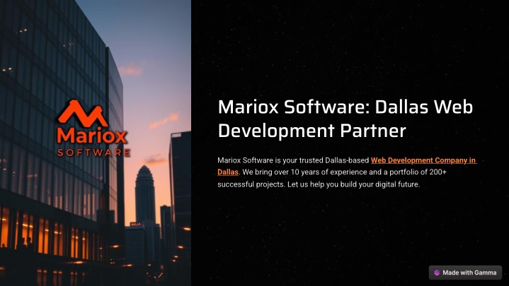 mariox software dallas web development partner
