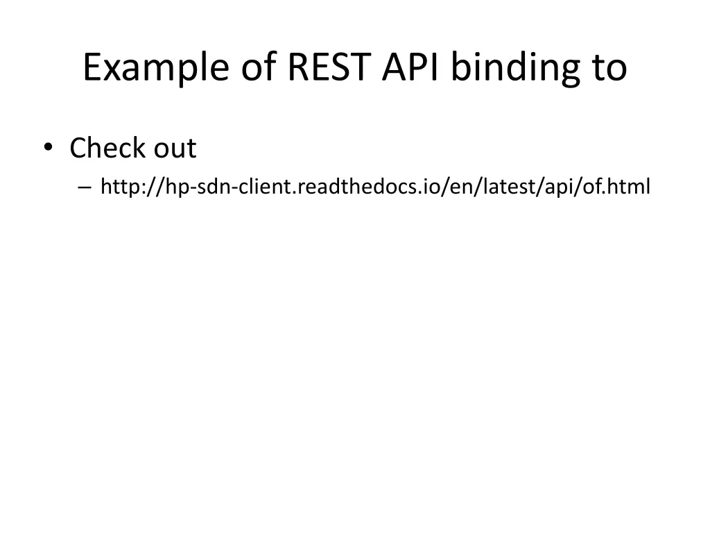 example of rest api binding to