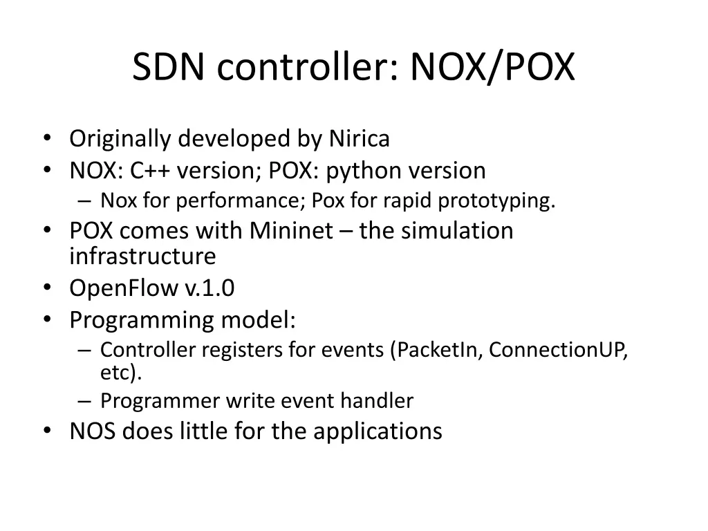 sdn controller nox pox