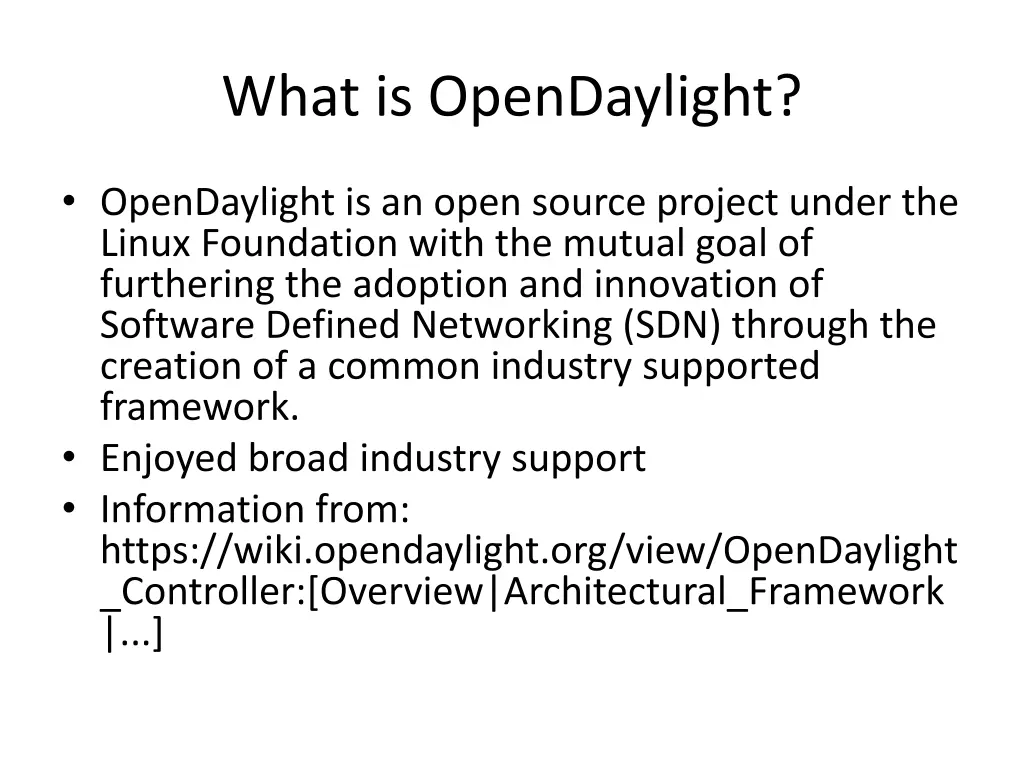 what is opendaylight