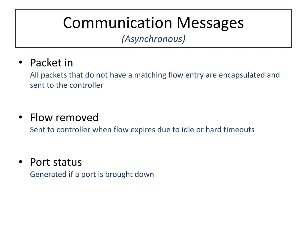 communication messages asynchronous