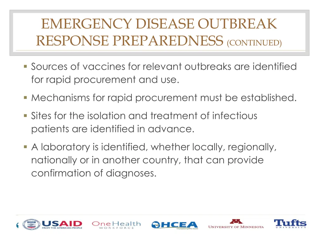 emergency disease outbreak response preparedness 1