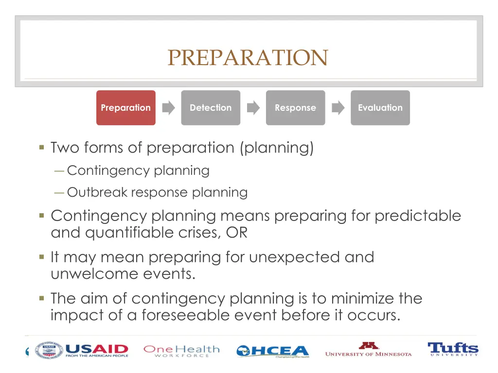 preparation