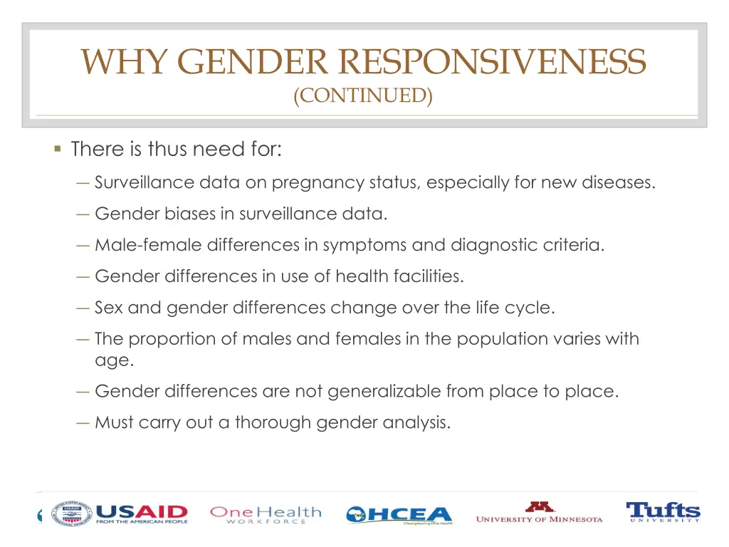 why gender responsiveness continued 1