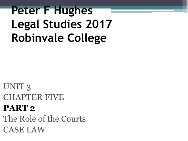 peter f hughes legal studies 2017 robinvale