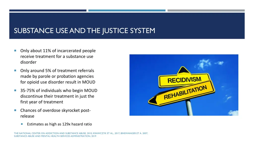 substance use and the justice system 1