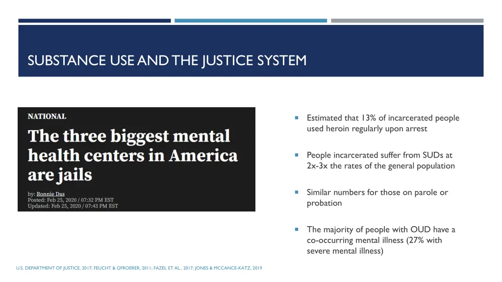 substance use and the justice system