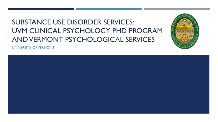 substance use disorder services uvm clinical