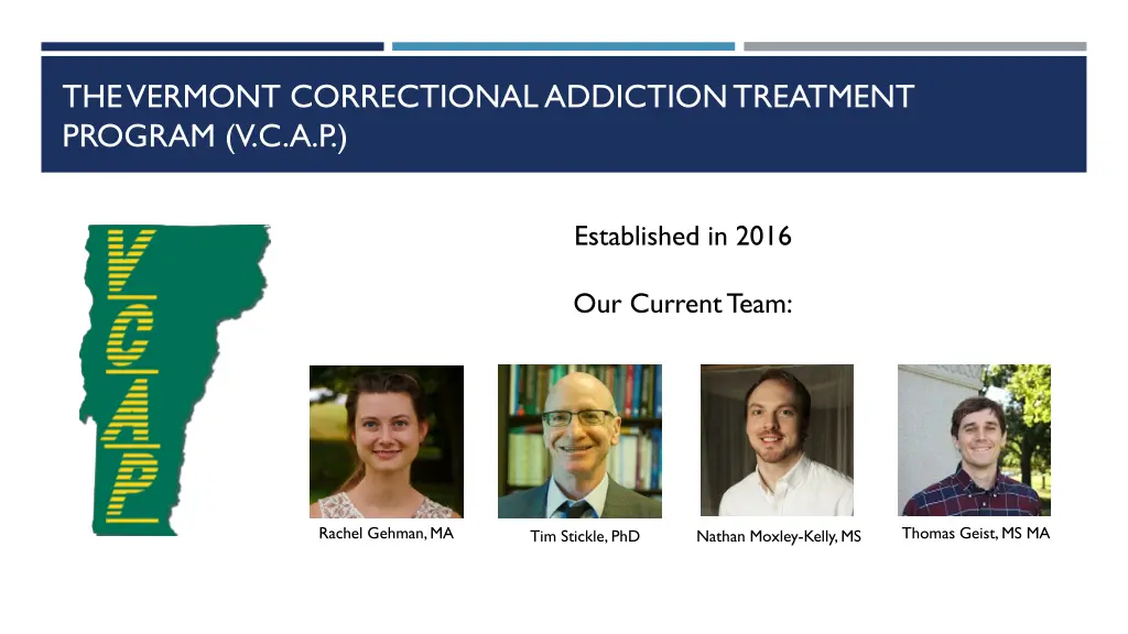 the vermont correctional addiction treatment