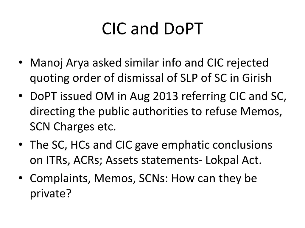 cic and dopt