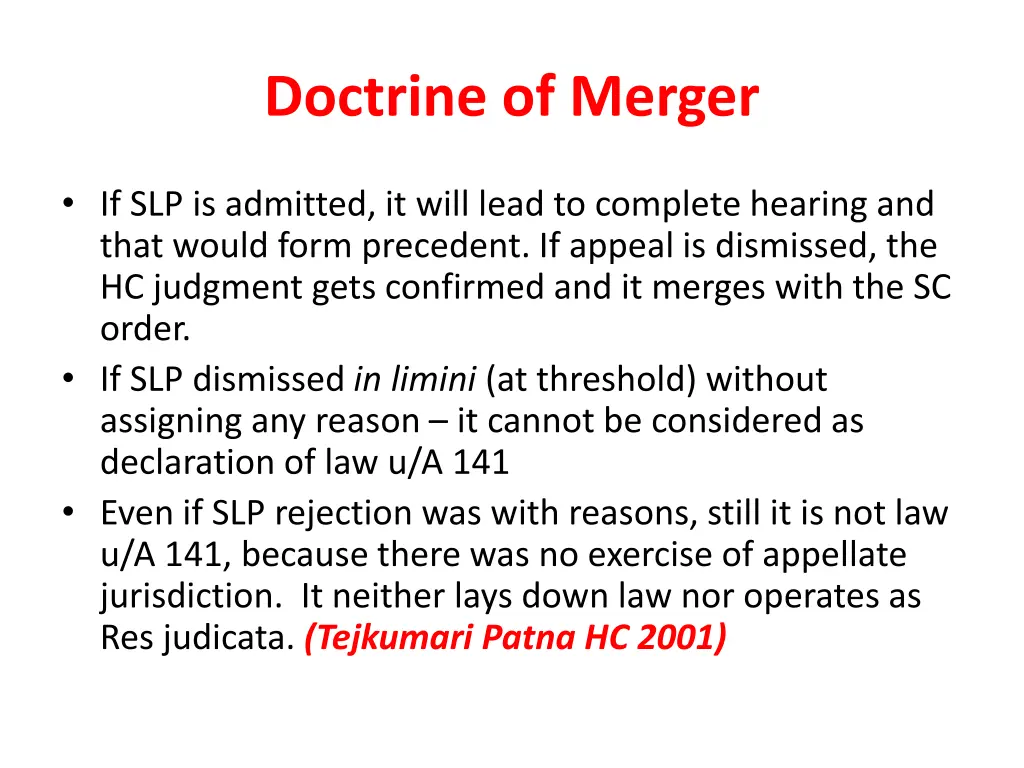 doctrine of merger